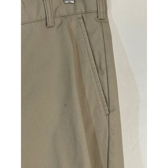 merona slacks dress pants brown cotton pockets zip up belt loops 33x30" READ - Picture 6 of 6